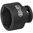 Jetech 3/8 Inch Drive 24mm Standard Impact Socket, Made with Chrome Molybdenum Alloy Steel, Heat Treated, 6-Point Design, Metric