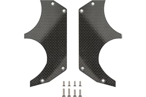 MOSHNOLY 1.5MM Carbon Fiber Air Dam Diffuser for Arrma 6S 1/7 Infraction/Limitless/Felony,Wheel Covers Lightweight Left&Right Carbon Fiber Wheel Cover for 6S 1/7 Infraction/Limitless V1/V2/Felony -Style 2-F