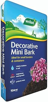 SuperGift Decorative Mini Bark 70L Peat-Free Root Insulation All-Weather Mulch
