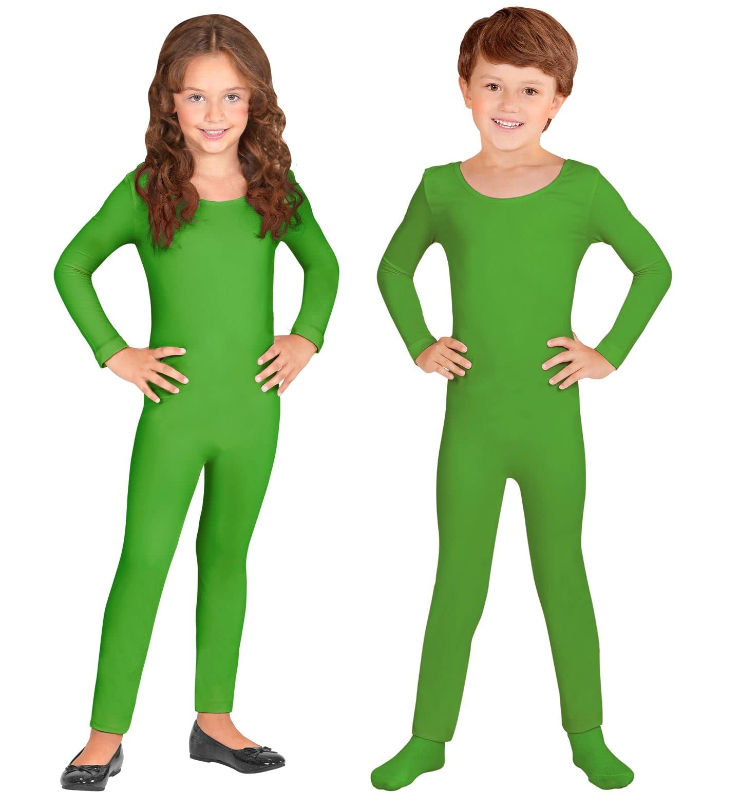 Widmann fancy dress costume Childs Girls Green Bodysuit Leotard Kids Outfit 8-12 Yrs