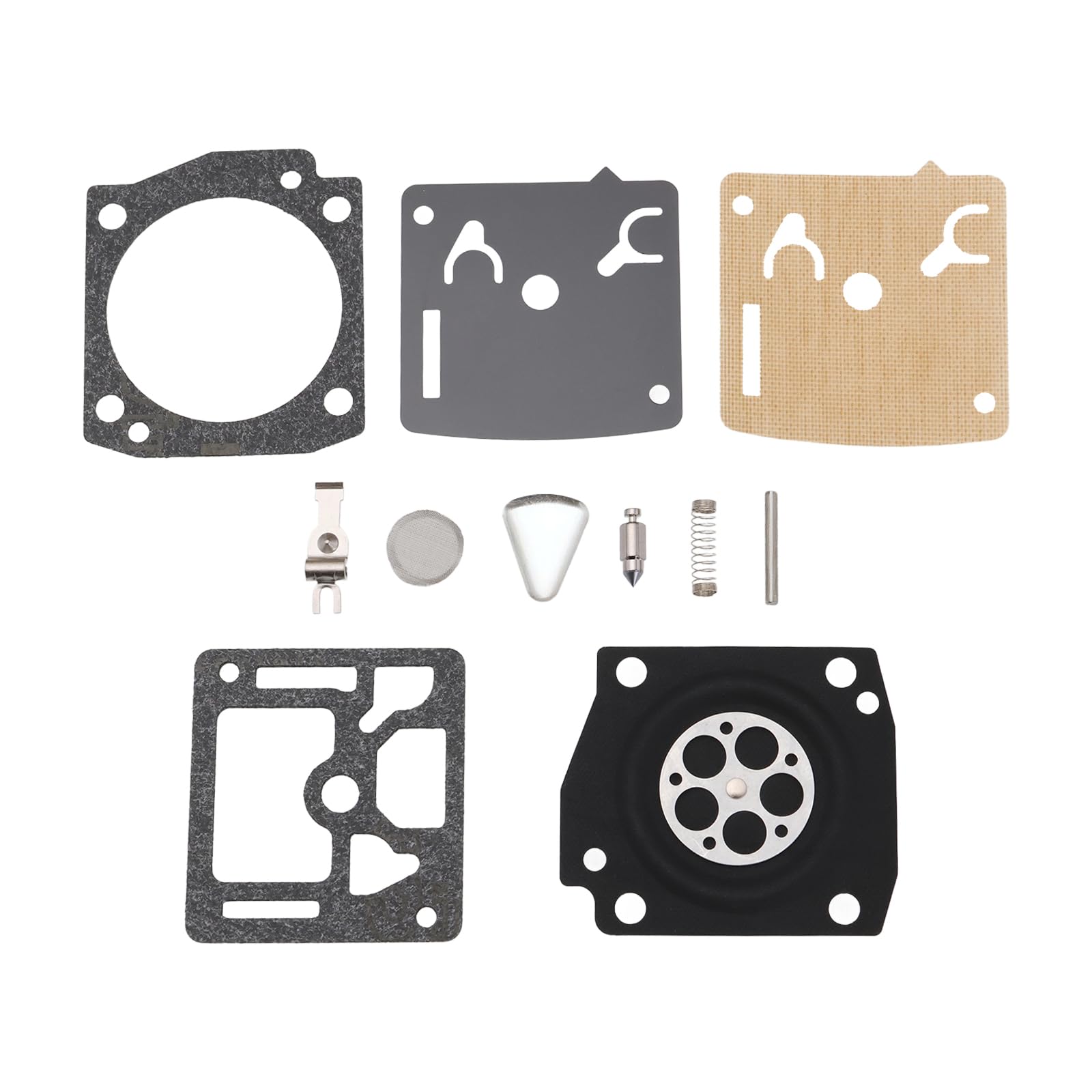 LT Easiyl 2 Set Lawn Mower Carburetor Diaphragm Repair Kit 038153410 Carburettor Gasket Kit 038153370 Compatible with Zama RB-201 Compatible with Dolmar PS6400 7300 7310 7900 7910