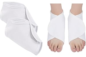 MXNSLWA Castor Oil Pack Wrap for Ankle Support 2pcs, Adjustable Ankle Wrap for Plantar Fasciitis Relief, Reusable Plantar Fasciitis Brace Castor Oil Compress, Gifts for Men Women Mom Dad Wife, White