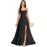 GUKARLEED Women’s Ruffled Bridesmaid Dresses Scoop Neck Floral Chiffon Formal Dress Wrap Pleated Wedding Guest Dress