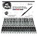 feela Gel Pens, 40 Pack Black Ink Gel Retractable Medium Point Pens Set, 20 Rollerball Pens with 20 Refills Smooth Writing with Comfort Grip