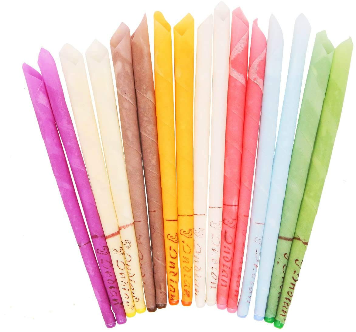 16 Pcs Beeswax Candling Cones,Natural Cones Beeswax,Scented Ear Wax Candle for Beauty Salon