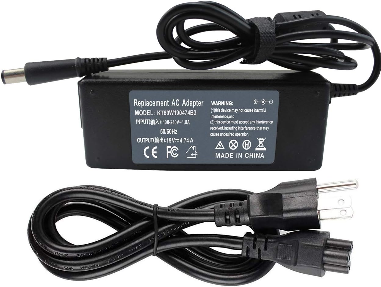 Gomarty 19V 4.74A 90W AC Power Adapter Charger for HP Pavilion DV4 DV5 DV6 DV7,Compaq Presario CQ40 CQ45 CQ50 GC60 CQ61 CQ62 CQ70,Compaq 6510b 6530b 6710b 6715b 6720s 6720t 6730 Series Power Supply