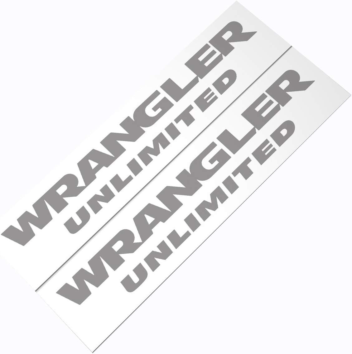 Demupai jeep wrangler sahara Side Decals Sticker (Matte Silver)
