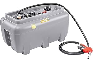 KING CHAO FOO 52 Gallon Gasoline Tank, Portable Gas Tank with 12V Electric Fuel Transfer Pump, Gasoline & Diesel Transfer Tank with 13ft Electric Wire & 3 Gears Padlock Automatic Fuel Nozzle