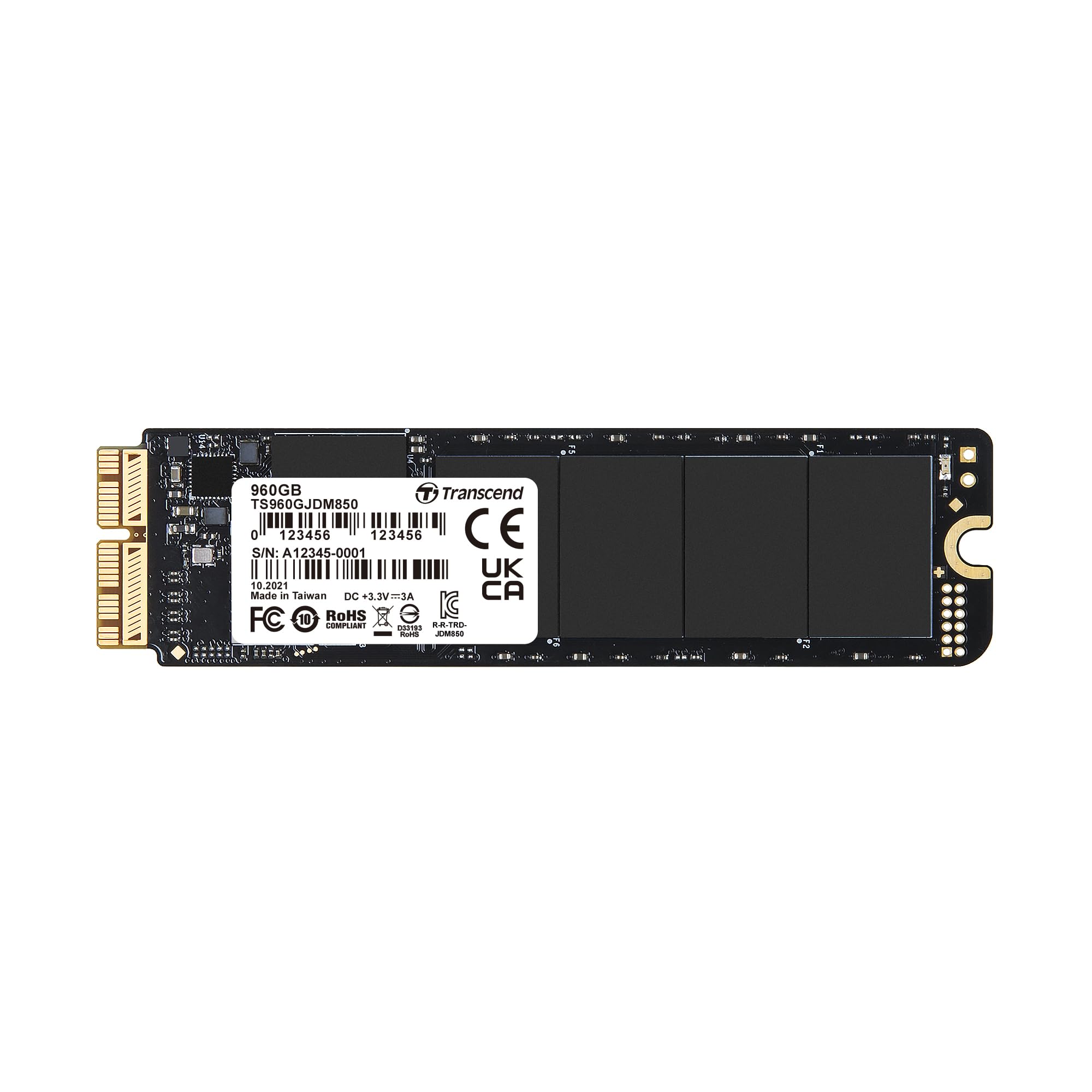 Transcend 960GB JetDrive 850 SSD (without Enclosure)for MacBook Air 11 Inch and 13 Inch(Mid 2013 – 2017),MacBook Pro Retina 13 Inch and 15 Inch(Late 2013 – Mid 2015) Up to 1600/1400 MB/s-TS960GJDM850