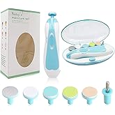Baby Nail Trimmer File with Light Safe Electric Nail Clippers Kit for Newborn Infant Toddler Kids Toes and Fingernails Care, 
