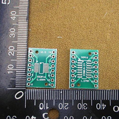 RongShine 5pcs/lot SOP16 SSOP16 TSSOP16 SOP TO DIP 0.65/1.27mm IC adapter Socket / Adapter plate / PCB 30642