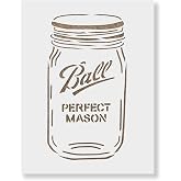Mason Jar Stencil - Kitchen Stencil, Jar Stencil, Ball Jar Stencil, Stencil Mason Jar, Mason Jar Stencil