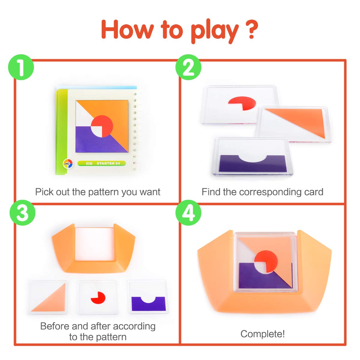 Color and Shape Puzzle Creative Pattern Logic Game Learn Logical Reasoning Skill Through Fun Gameplay for Age 3 to Adult