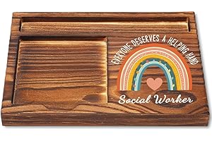 LLXXEYOPQDXZ Social Worker Sticky Note Holder, Social Worker Appreciation Gifts, Thank You Gifts for Social Worker, Social Worker Office Decor Self-Stick Note Pad Holders YB382