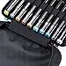 BTSKY 40 Slot Carrying Marker Case Holder -Canvas Zippered Markers Organizer for Primascolor Marker and Copic Sketch Marker (Black)