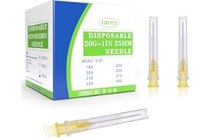 MAYDEYY 100 Pack 20Ga 25mm 1IN Disposable for Scientific and Industrial Dispensing, Individually Wrapped