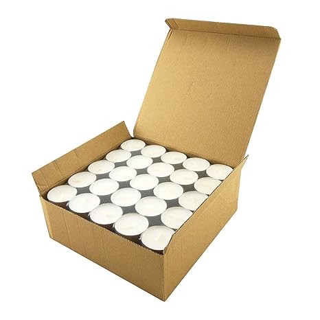 Crafteriors - White Tealight Candles Bulk Pack | Paraffin Pressed Wax, Smokeless, Unscented | for Home Decor, Table Center Pieces, Birthday Parties, Diwali and Christmas (50)