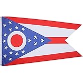 AZ FLAG - Ohio Flag - 2x3 Ft - 100D Polyester Us State Of Ohio Banner with Two Metal Grommets - Fade Resistant - Vivid Colors - 2' x 3' Feet - 90x60 Cm