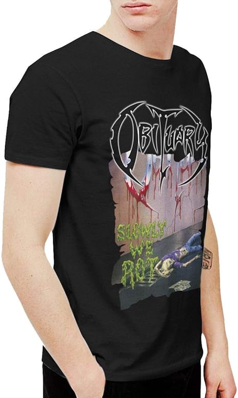 Susielbehan Mens Fashion Obituary Slowly We Rot T Shirt Amazon Com