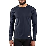 Carhartt Men's Base Force Midweight Classic Crew, Navy, 4X-Large