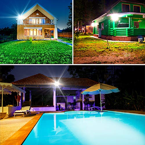 Awanber Solar Powered Flood Lights with RF Remote Control, 1000 Lumens Solar Security FloodLight Outdoor Dusk to Dawn IP66 Waterproof, Double Colors Temperature Solar Light for Sign,Lawn,Garden,Farm - Thumbnail 5