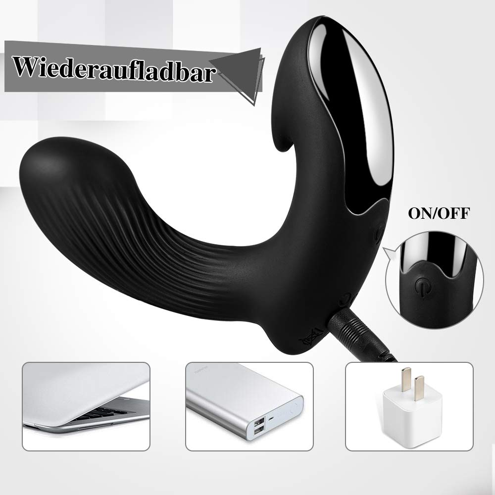 Fondlove Analvibrator Prostata Vibratoren Männer Prostate Stimulator Analplug mit Fernbedienung 7 Vibrationsmodi 100% Medizinisches Silikon Sexspielzeug