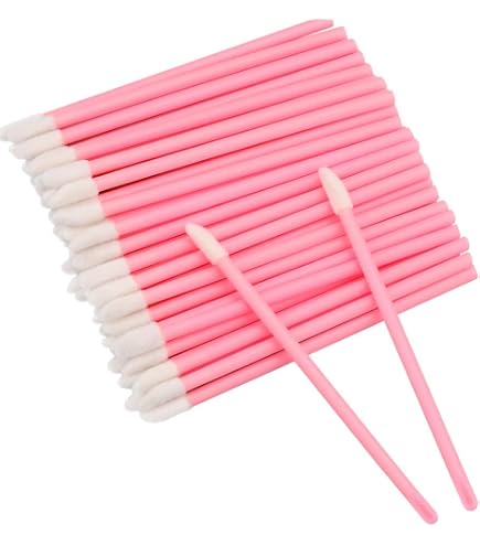 Utoolmart Einweg-Lippenpinsel 50 Stück – Für Lippenstift & Gloss, Weiche Borsten, Orange