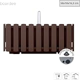 Prosperplast Boardee Fencycase Balcony Box with Watering System 580 mm Brown view 3