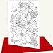 Art Eclect Christmas Coloring Cards for Adults, 12 Cards with 12 Unique Designs, 6 Red and 6 Green Envelopes Included (Christmas B1)