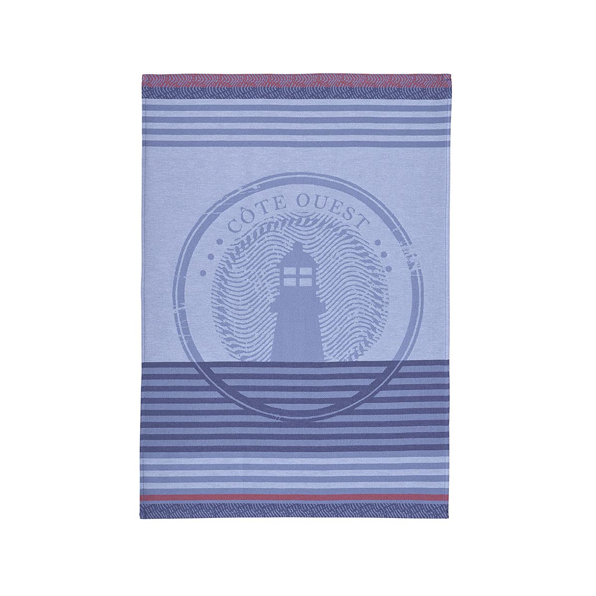 Coucke CCK559-CCK1 Printed Cotton Jacquard Bib, Nautical, Blue, 43 x 60 cm