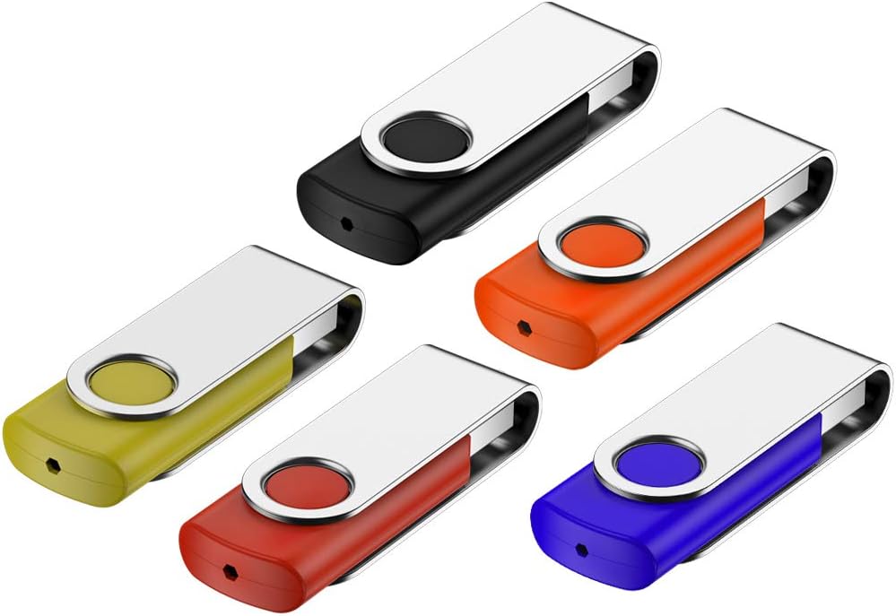 Fesaymi Memoria USB USB 2.0, 2 GB, 5 unidades de memoria USB