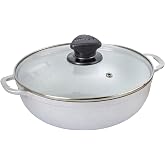 IMUSA 4.3 Qt Cast Aluminum Caldero Dutch Oven with Glass Lid