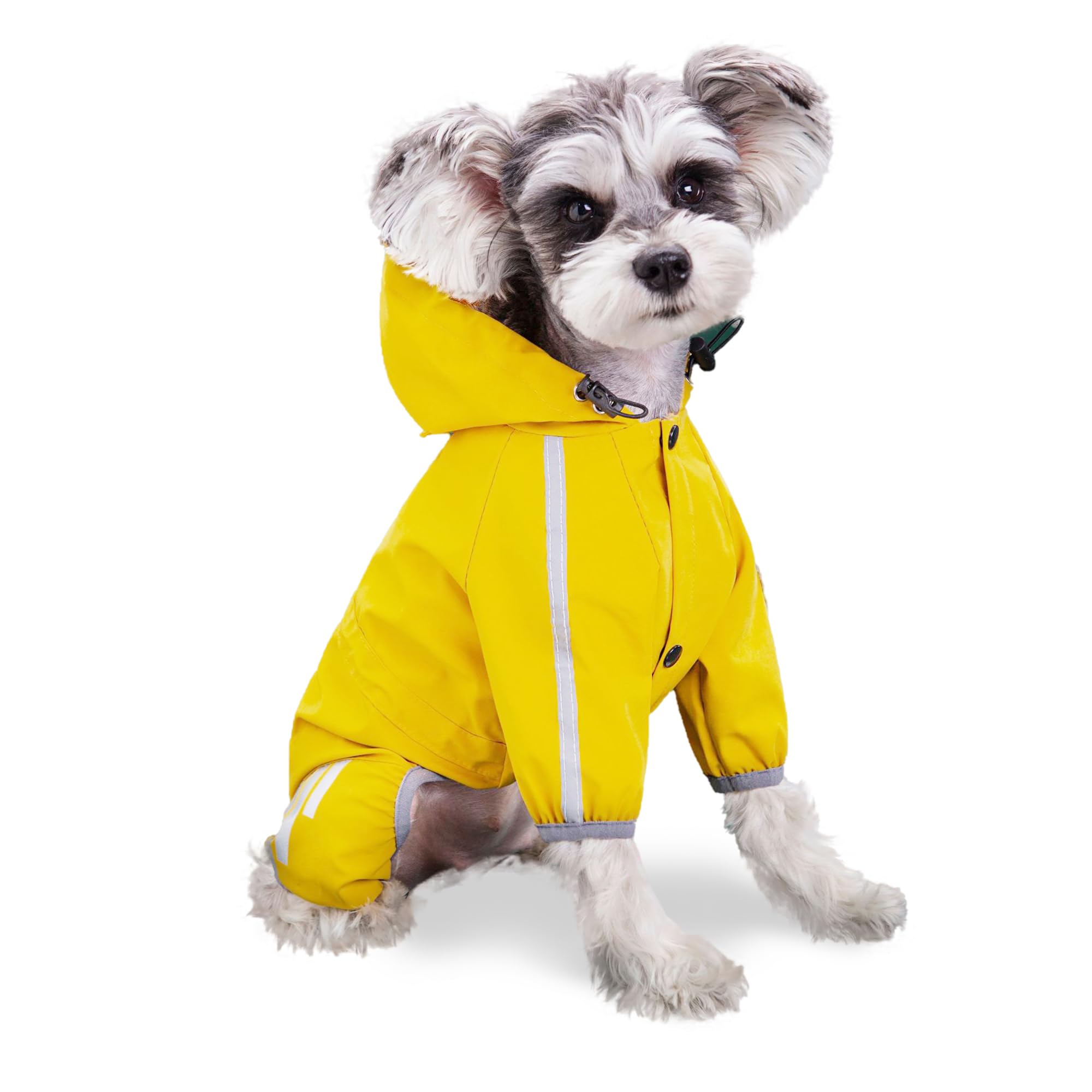 Dog Raincoat Waterproof with Leg,Adjustable Dog Rain Jacket with Reflective Strips Harness Hole,Lightweight Dogs Waterproof Coat Jacket Dog Rain Poncho for Dogs Puppies (Large)