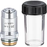 AmScope A20X 20X Achromatic Microscope Objective | 20X Achromatic Microscope Objective Lens, Standard Mount