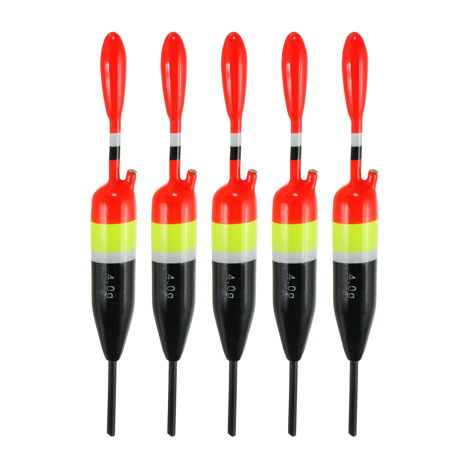 PATIKIL Fishing Slip Bobber Float 1/7oz 4g, 5 Pack Balsa Slide Floats Fishing Cork for Crappie Panfish Trout Bass, Black