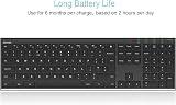 Arteck 2.4G Wireless Keyboard Stainless Steel Ultra Slim Full Size with Numeric view 5