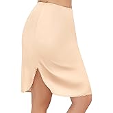 Lovasy Half Slips for Women Underskirt Anti-Static Short Mini Skirt with Floral Lace Trim Slip Dress for Skirt Dresses Nude,X-Large
