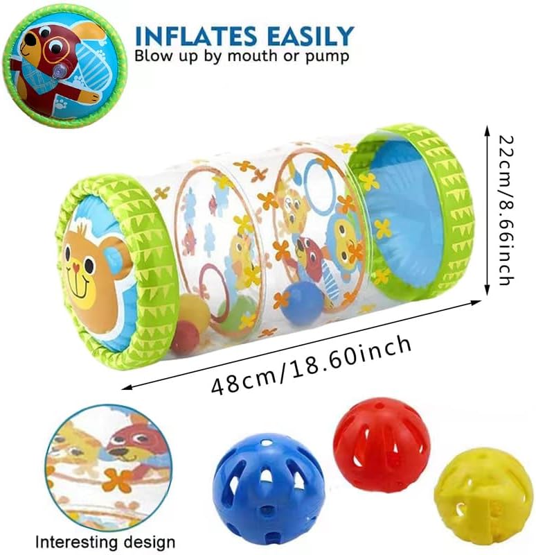 Juguete inflable para bebés, juguetes para gatear para bebés, pelota para gatear y trepar para niños pequeños, los mejores juegos educativos, para 3-36 meses, regalos para Navidad y cumpleaños