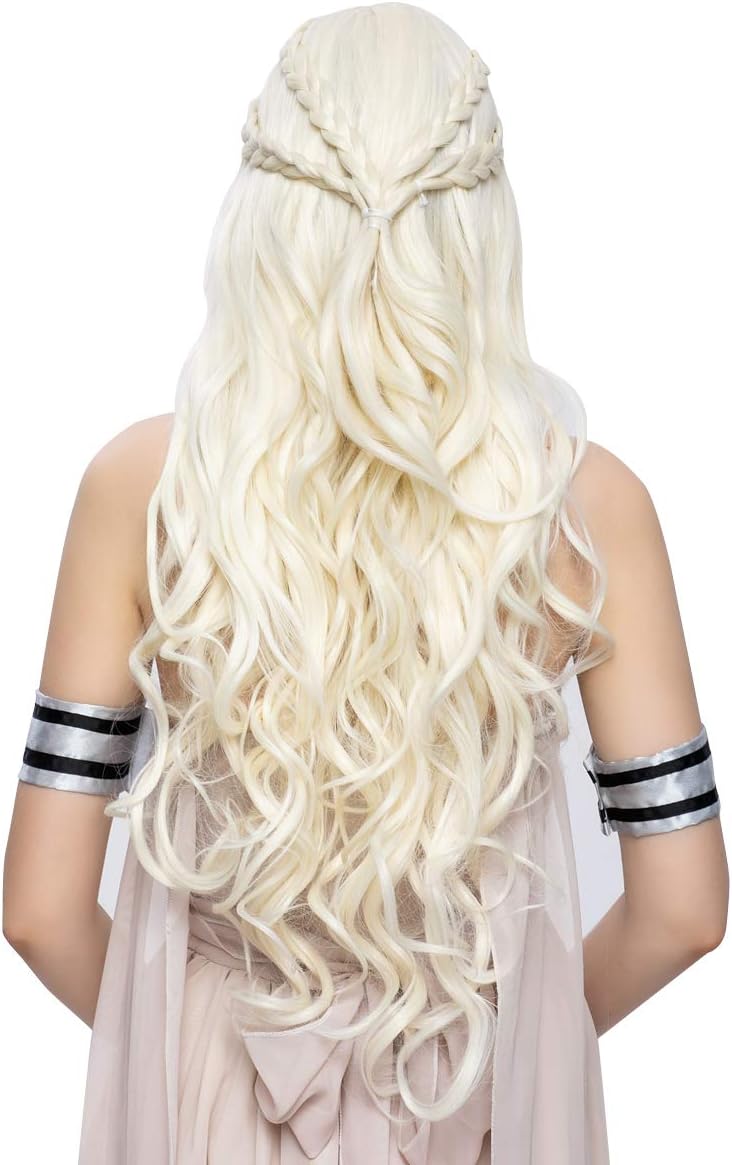 Daenerys Targaryen Cosplay Wig for Game of Thrones Season 7 - Khaleesi Costume Hair Wig (Light blonde)