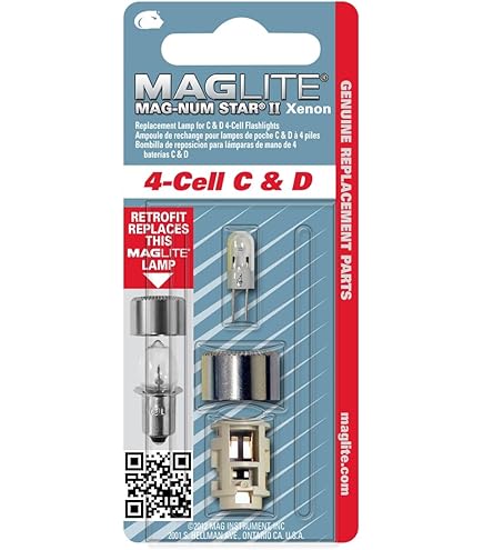 Maglite Replacement Lamp for 4-Cell C & D Flashlight, 1 pk