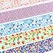 Macute Flowers Nail Transfer Foils Fresh Nails Supply Foil Decals 16 Designs Floral Nail Transfers Starry Sky Paper for Women Fingernails and Toenails Acrylic Decorations Manicure Tips Wraps Charms