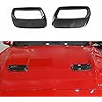 Hoolcar Engine Hood Air Outlet Vent Cover Trim Compatible with 2018-2022 Ford Mustang, Exterior Accessory, Carbon Fiber