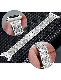 bayite correas de metal para Fitbit Ionic correa de repuesto con diamantes de imitación Bling ajustable pulsera para Fitbit Ionic Smart Watch