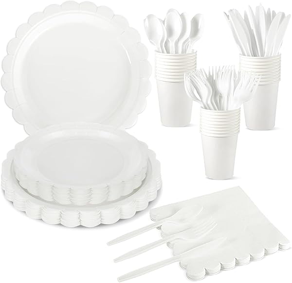 175 PC DISPOSABLE CHRISTMAS PLATES AND NAPKINS SET...