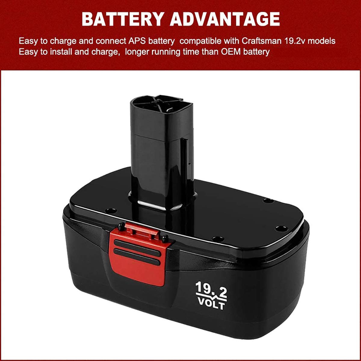 Replacement for Craftsman 19.2V Battery DieHard C3 Compatible with Craftsman 19.2 Volt Battery 315.115410 315.11485 130279005 1323903 120235021 11375 Cordless Drills 2 Packs (3600, Milliamps)