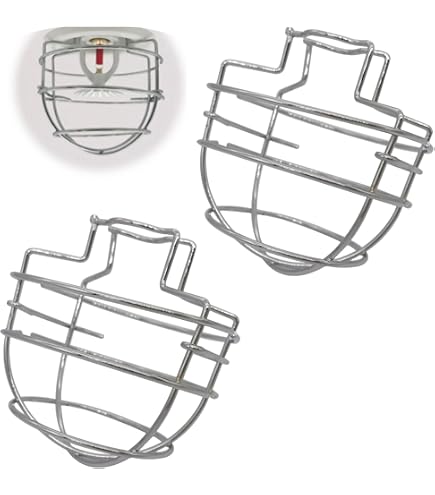 ISSUA Protection De Tête D'arroseur D'incendie - Cage De Protection Rouge Et Argentée Pour Tête