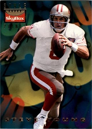 Amazon Com Football Nfl 1995 Skybox Premium 148 Steve Young Brett Favre 148 Nm Collectibles Fine Art