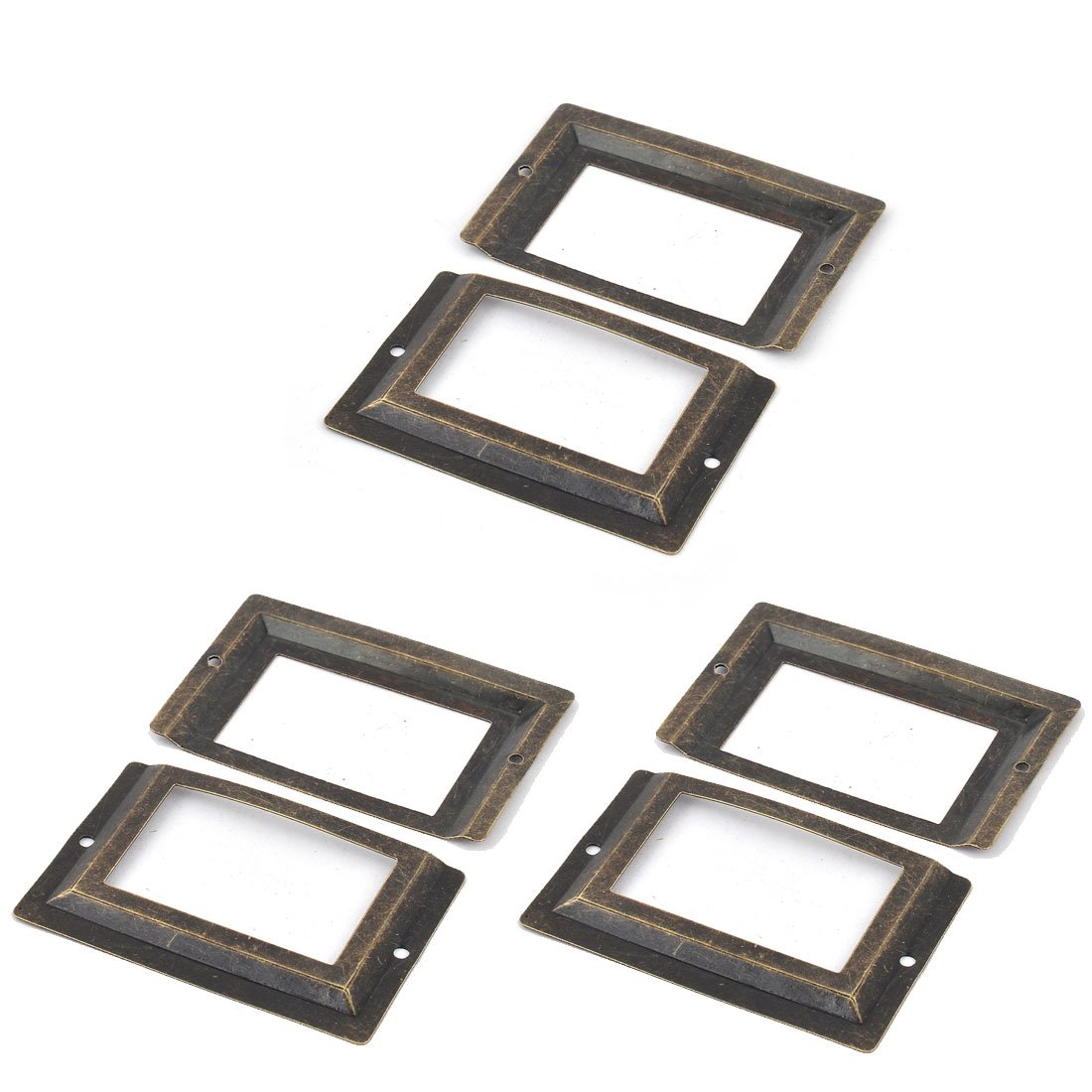 Sourcingmap Cabinet Cupboard Shelves Drawer Name Card 80mmx50mm Tag Label Holder Frames 6pcs