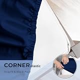 Aspire Homeware King Size Fitted Sheets 25cm Deep Navy Soft & Breathable view 7