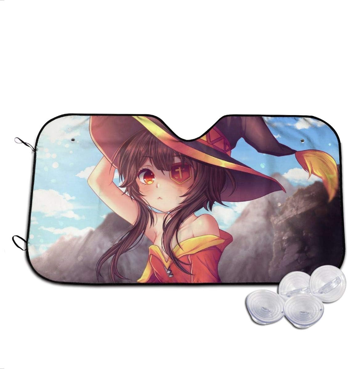 Amazon Co Jp キュートなアニメガールズフロントガラスサンシェード ユニバーサルフィット車用サンシェード あなたの車を涼しく保ちます 2サイズ C スポーツ アウトドア